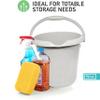 Neat Plastics 5L Round Bucket, Multipurpose Durable & Lightweight Water Storage Plastic Bucket with Handle- Ideal for Food Storage, Garden, Kitchen, Cleaning, Sage, Pack of 2 view 3