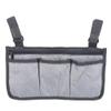1PC Camping Chair Armrest Storage Bag, Wheelchair Armrest Side Bag Organizer, Wheelchair Armrest Bag with Reflective Strip(gray) view 3