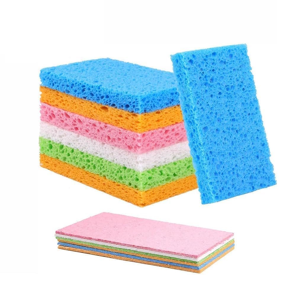 12pk Finger Grip Scourers, Heavy Duty Kitchen Sponges Washing Up Scourer, Non-Scratch Design, Ergonomic Grip for Comfortable Cleaning, Perfect for Pots, Pans, Dishes, and Household Surfaces