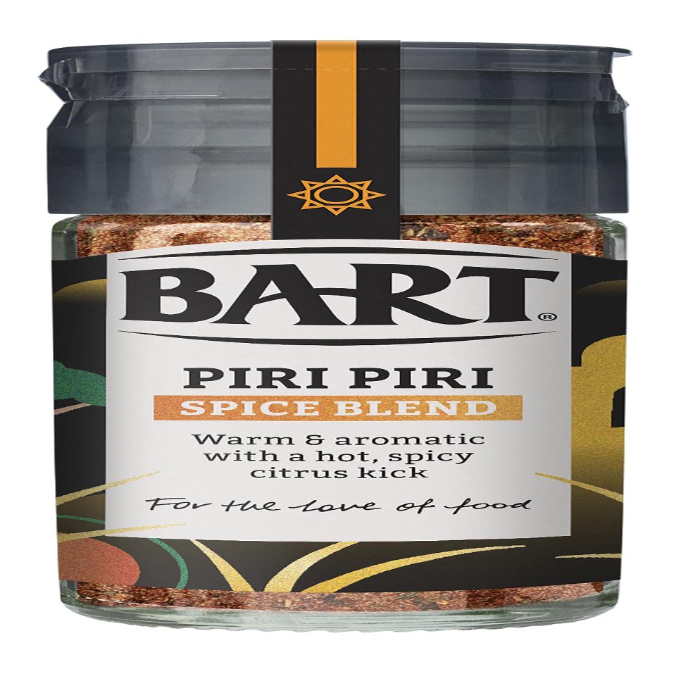 BART Piri Piri Spice Blend - Pack of 6 x 45g - Hot & Spicy, Ideal for Portuguese Cooking & Piri Piri Chicken - Spice Rack Essentials