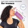 Fit & Fresh Shaker Bottle, Leak Proof Sports Blender Bottle for Protein Mix For Women, Durable Protein Shaker Cup 24 oz.with Unique Agitator for Smooth Mixing, Mauve view 4