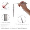 5Pcs Tweezers Set, Stainless Steel Anti Static Curved Straight Flat Tweezers Multi Functional Tweezers Kit for Electronics Jewelry Making Crafts Model Building Soldering view 3