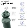 Fit & Fresh Shaker Bottle, Leak Proof Sports Blender Bottle for Protein Mix For Women,Durable Protein Shaker Cup 24 oz.with Unique Agitator for Smooth Mixing, Sage Green view 2