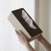 DFHS46JK Tissue Box Cover Household High-end Drawer Box Bedroom Bedside Ornaments Living Room Walnut Tissue Box In Living Room view 4