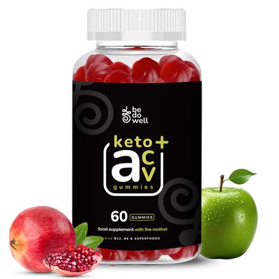 ACV Gummies Apple Cider Vinegar Gummies with Mother 1200mg- | Digestive Health, Energy, Immune and Metabolism Support | - with Vitamin C, B12, B6 & Beetroot & Pomegranate Vegan 60 Count (1)