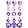 15 x Alzheimer's Day Awareness Mix Edible Wafer or Icing Cupcake Toppers Charity Cake Decorations Perfect For Brownies Cookies Muffins & More! (Edible Wafer Card) view 1