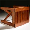 NEYTIIR Bathroom Stool, Bath Stool with storage shelf, Non-Slip Bath Bench, Solid Wooden Shower Stool, Bath Stools to sit on in bath, Adult Footstool, Bath Bench Wooden, f(Size:40cm,Color:Chestnut) view 3