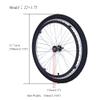 Replacement Rear Wheels for 22inch Wheelchair, 22 x 1.75 Wheelchair Wheels, Bearing: 12mm (1/2"), Manual Wheelchair Accessory, Polyurethane Pneumatic Wheels (1 Pair) view 3
