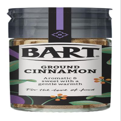 BART Ground Cinnamon Jars - Pack of 6 x 39g - Sweet & Warming, Ideal for Cakes & Biscuits - Vegan & Gluten Free