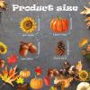 280pcs Edible Fall Cake Decorations, Edible Sunflower Fall Leaf Pumpkin Cupcake Toppers Autumn Edible Cake Decors for Baking Food Thanksgiving Party Supplies(40 Styles) view 2