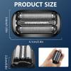 ACWOO Series 5/6 Electric Shaver Replacement Head, 2PCS 53B Electric Razors Shaver Head Compatible with All Braun Series 5/6 Electric Shavers, Easily Attach Your New Shaver Head, Smooth Shaving, Black view 2