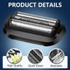 ACWOO Series 5/6 Electric Shaver Replacement Head, 2PCS 53B Electric Razors Shaver Head Compatible with All Braun Series 5/6 Electric Shavers, Easily Attach Your New Shaver Head, Smooth Shaving, Black view 3