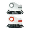 2pcs Handheld Cleaning Brush Set, Hard Bristle Crevice Cleaning Brush for Sliding Door, Window Track, and Corner, Heavy-Duty Gap Scrubbing Tools for Deep Cleaning (Grey & Orange) view 1