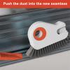 2pcs Handheld Cleaning Brush Set, Hard Bristle Crevice Cleaning Brush for Sliding Door, Window Track, and Corner, Heavy-Duty Gap Scrubbing Tools for Deep Cleaning (Grey & Orange) view 4