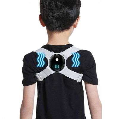 Upright Go Posture Corrector,Posture Corrector Kids with Smart Sensor Vibration Reminder Posture Brace Trainer Straightener to Improve Slouch,(Color : Gray)