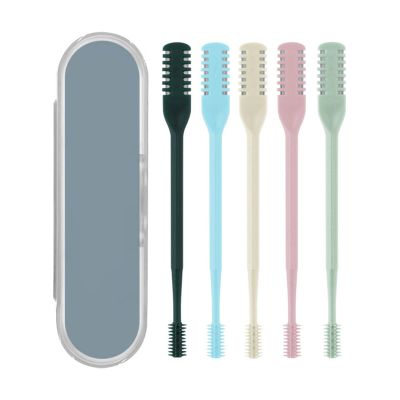 5Pcs 2-in-1 Nasal Hair Cutter and Nose Hair Knife Trimmer Set, Upgraded Double-Sided Nose Hair Remover with 360 Rotating Design, Portable Hair Removal Tool in Mixed Colors