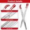 Bremorou Pack of 2 Craft Tweezers, Plastic & Metal, Silver, Klassisch Style, Long & Curved, Non-Slip, PVC Coated, Ideal for Jewellery, Electronics & Model Making view 3