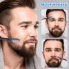 Andibro 10Pack Folding Eyebrow Razors,Dermaplane Razor for Men, Multi-Function Facial Shaver Practical Hair Remover Blade Foldable Peach Fuzz Removal Dermaplaner to Exfoliate & Refresh the Skin(Black) view 3