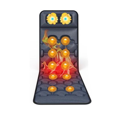 MYAYD Shiatsu Massage Mat with Heat, Full Body Massage Bed with Shiatsu Neck Massage Pillow, 10 Vibrating Motors for Back Relief Legs Relieve Fatigue and Soreness, Nice Gifts for Women Men