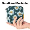 Zipper Sanitary Napkin Bag, Soft Menstrual Pad Pouch, Daisy-429 Storage Bag for Sanitary Napkin Pads, Tampon Holder Pad Purse view 2