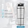 ACWOO 700ml Protein Shaker Bottle with 200ml Storage Cup, Stainless Steel Protein Shaker Cup With Mixball, Gym Shaker Bottle, Protein Shaker, BPA Free Leak Proof Shaker Bottle for Protein Bottle view 2