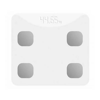 Bathroom scale, Smart Scale for Body Weight, Compact Size, LED Display, Highly Accurate Digital Bathroom Body Scale, Bathroom Digital Weighing Scale with BMI, Body Fat(White)