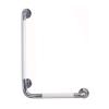 MKAK Non Slip Support Handicap Grab Bar, L Shape ABS Particle Shell Stainless Steel Handrail Bathroom Toilet Safety Handrail Anti-slip Grab Bar(White,50cm) view 1