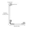MKAK Non Slip Support Handicap Grab Bar, L Shape ABS Particle Shell Stainless Steel Handrail Bathroom Toilet Safety Handrail Anti-slip Grab Bar(White,50cm) view 2