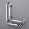 MKAK Non Slip Support Handicap Grab Bar, L Shape ABS Particle Shell Stainless Steel Handrail Bathroom Toilet Safety Handrail Anti-slip Grab Bar(White,50cm) view 3
