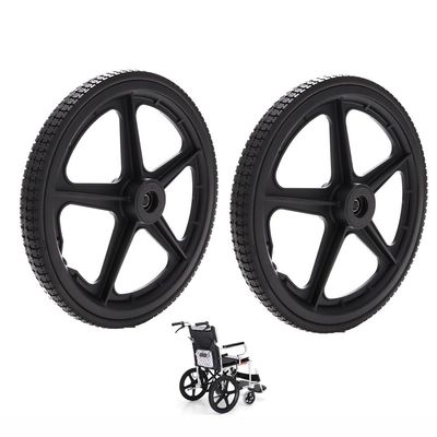 14x1.75 Wheelchair Rear Wheel Replacement, 14inch Non-Pneumatic Solid Wheel, Rear Wheel Assembly, Manual Wheelchair Rear Wheel Accessories