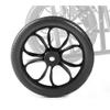 14 Inch Wheelchair Rear Wheels Accessories (2 Pcs), Manual Wheelchair Wheel Replacement, Non-Inflatable Solid Tire, Rear Wheels Assembly view 1
