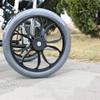 14 Inch Wheelchair Rear Wheels Accessories (2 Pcs), Manual Wheelchair Wheel Replacement, Non-Inflatable Solid Tire, Rear Wheels Assembly view 3