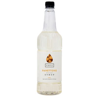 Simply Panettone Syrup, Vegan, Nut Free & Halal Certified Flavoured Syrup for Coffee, Cocktails & Baking (1 Litre)