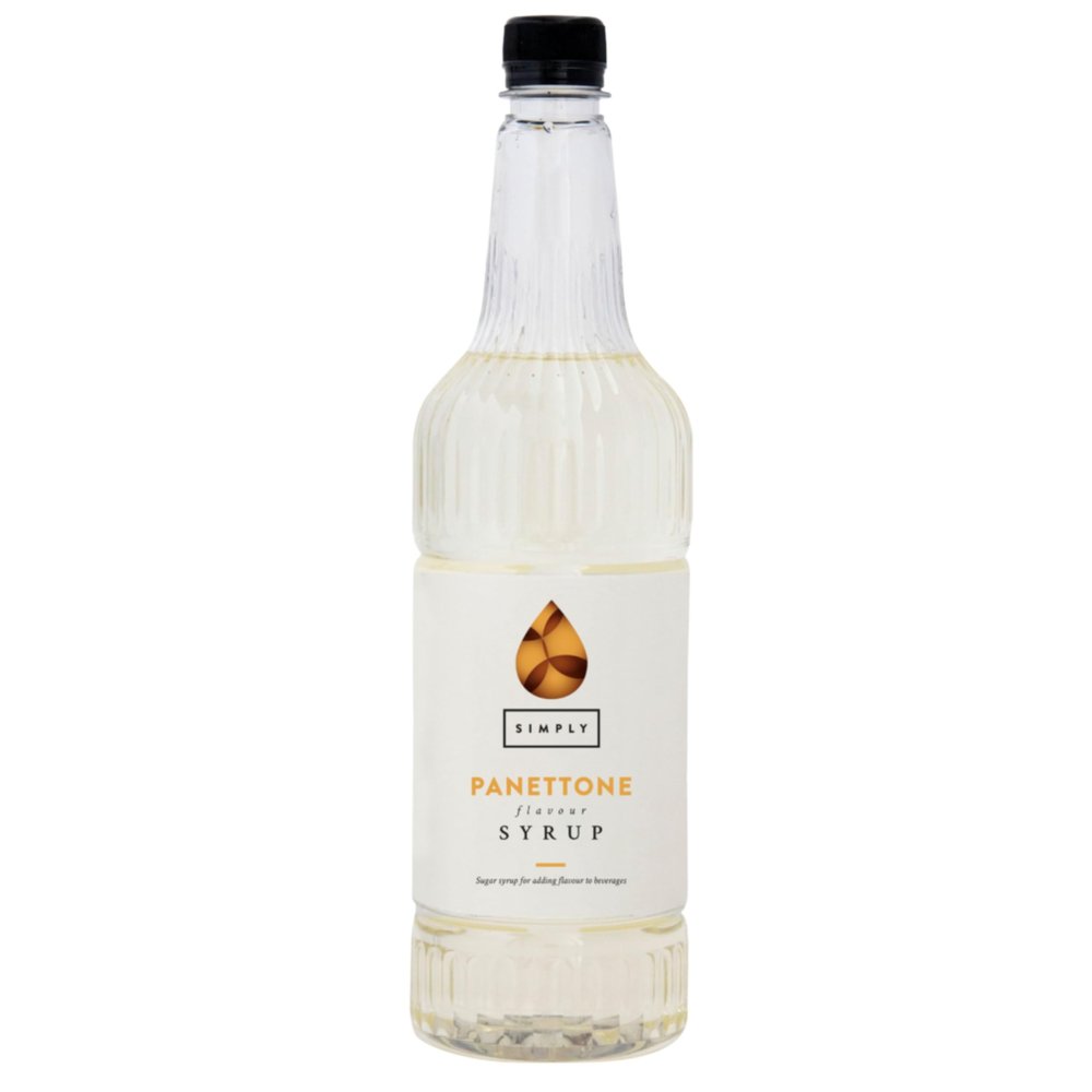 Simply Panettone Syrup, Vegan, Nut Free & Halal Certified Flavoured Syrup for Coffee, Cocktails & Baking (1 Litre)
