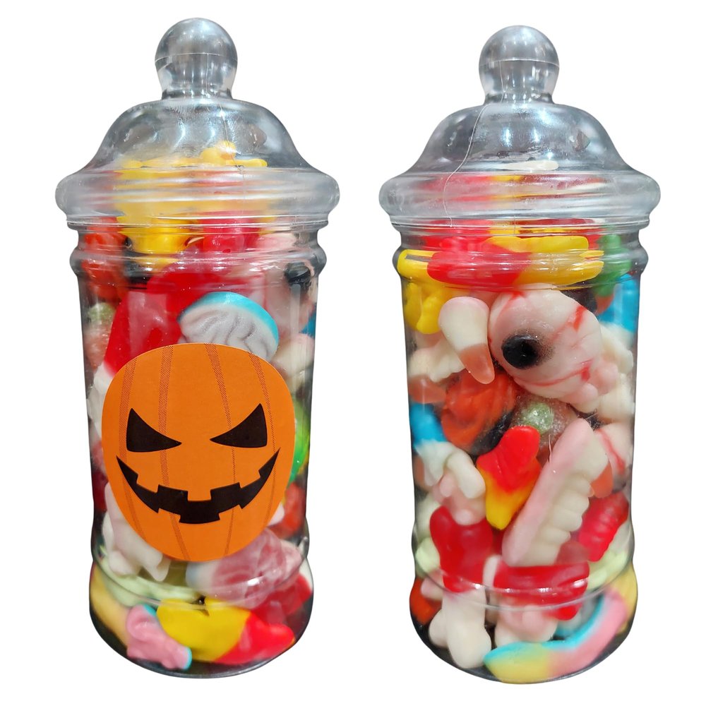Halloween Sweet Mix Jelly 300g Novelty Halloween Pick n Mix Halloween Trick or Treat Themed Sweets Gluten-Free Jelly Brains - Spiders - Worms - Pumpkins - Skulls - Eyeballs