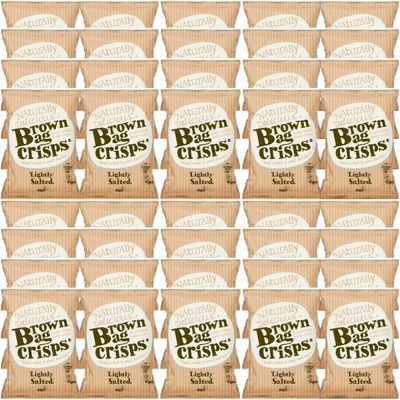 Brown Bag - LIGHTLY SALTED Crisps - 2 X 20 x 40gm - (2 BOXES)