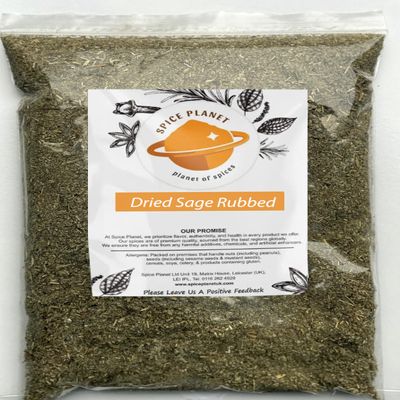 Sage Dried Rubbed (Moroccan) Premium Quality by Spice Planet Free UK P&P 50g-1.9kg (1900 Grams)