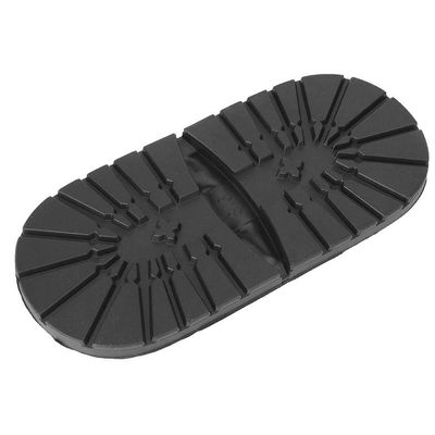 Anti Slip Shoes Replacement Soles Rubber Mute Boots Front Heel Soles Flexible Mute Half Shoe Sole Shoes Repair Accessories (Black Heel)