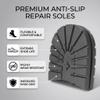 Anti Slip Shoes Replacement Soles Rubber Mute Boots Front Heel Soles Flexible Mute Half Shoe Sole Shoes Repair Accessories (Black Heel) view 3