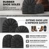 Anti Slip Shoes Replacement Soles Rubber Mute Boots Front Heel Soles Flexible Mute Half Shoe Sole Shoes Repair Accessories (Black Heel) view 4