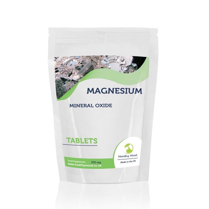 Magnesium Tablets 375mg  Essential Mineral Supplement for Bone Health, Muscle Function, and Energy Production  Vegan-Friendly