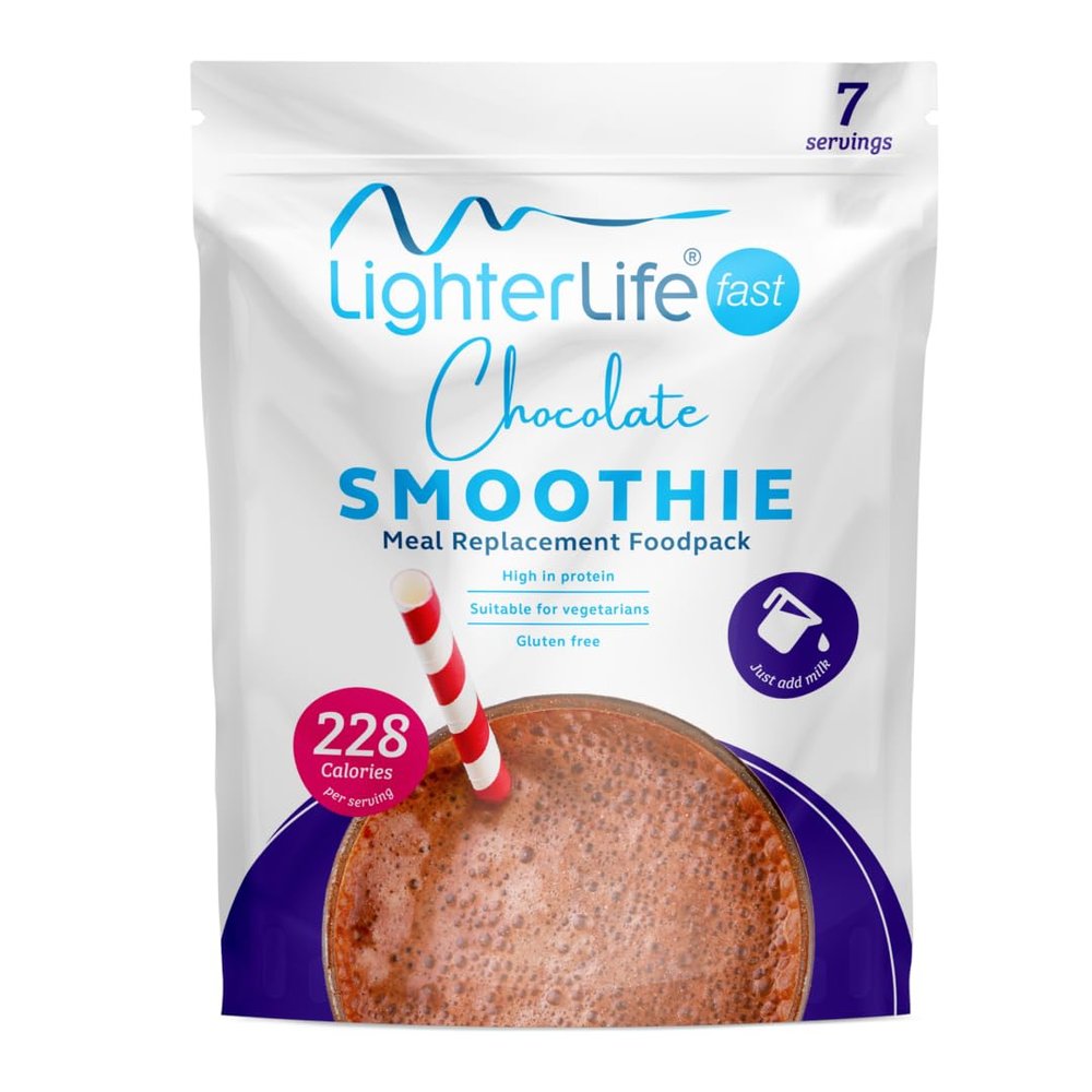 LighterLife Chocolate Smoothie Meal Replacement Powder Mix 280g | Diet Shake | 16g Protein with up to 33% of RDA Vitamins and Minerals | High Protein Meal Shake