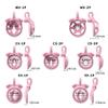 Men's Pink Ultra Small Recessed Reverse Fitness Cage with 5 Rings A21 (04, Flat Ring) view 4