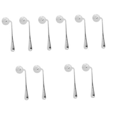 minkissy 10pcs Ergonomic Elderly Feeding Spoon Compact Adaptive Utensils Stainless Steel for Weak Grip Spoon Outdoor Home