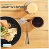 minkissy 10pcs Ergonomic Elderly Feeding Spoon Compact Adaptive Utensils Stainless Steel for Weak Grip Spoon Outdoor Home view 3