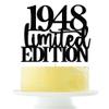 Limited EDITION 1982 cake topper 42th birthday happy birthday cake topper men and women cheer 42 years old handmade black glitter cake decoration (1948) view 2