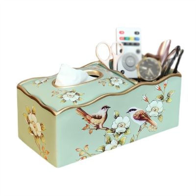 DFHS46JK Tissue Box Cover Multifunctional Rectangular Tissue Paper Holder Box Cover Case Napkin Holder Coffee Table Desktop Remote Control Storage Tissue Box In Living Room