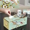 DFHS46JK Tissue Box Cover Multifunctional Rectangular Tissue Paper Holder Box Cover Case Napkin Holder Coffee Table Desktop Remote Control Storage Tissue Box In Living Room view 4