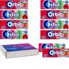 10 x Mixed Orbit Watermelon & Strawberry Sugar free Chewing gum Packs 14g With Gift Box view 1