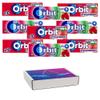 10 x Mixed Orbit Watermelon & Strawberry Sugar free Chewing gum Packs 14g With Gift Box view 2